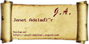Jenet Adelmár névjegykártya